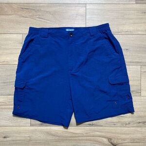 Reel Legends Mens Nylon Cargo Fishing Shorts Size‎ XL Blue